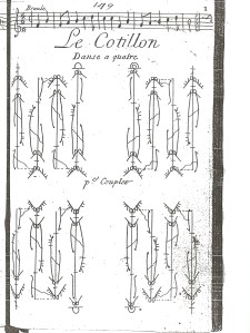 Le Cotillon (1705). First plate. Opening Change.