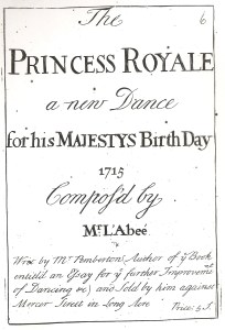 L’Abbé. The Princess Royale (London, [1715]), title page.