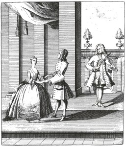 Pierre Rameau, translated by John Essex, The Dancing-Master (London, 1728). Plate facing opening page of chapter 1.