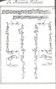 Pecour. La Mariée, notated by Rameau. First plate