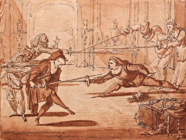 Gillot Arlequin Scaramouch combat